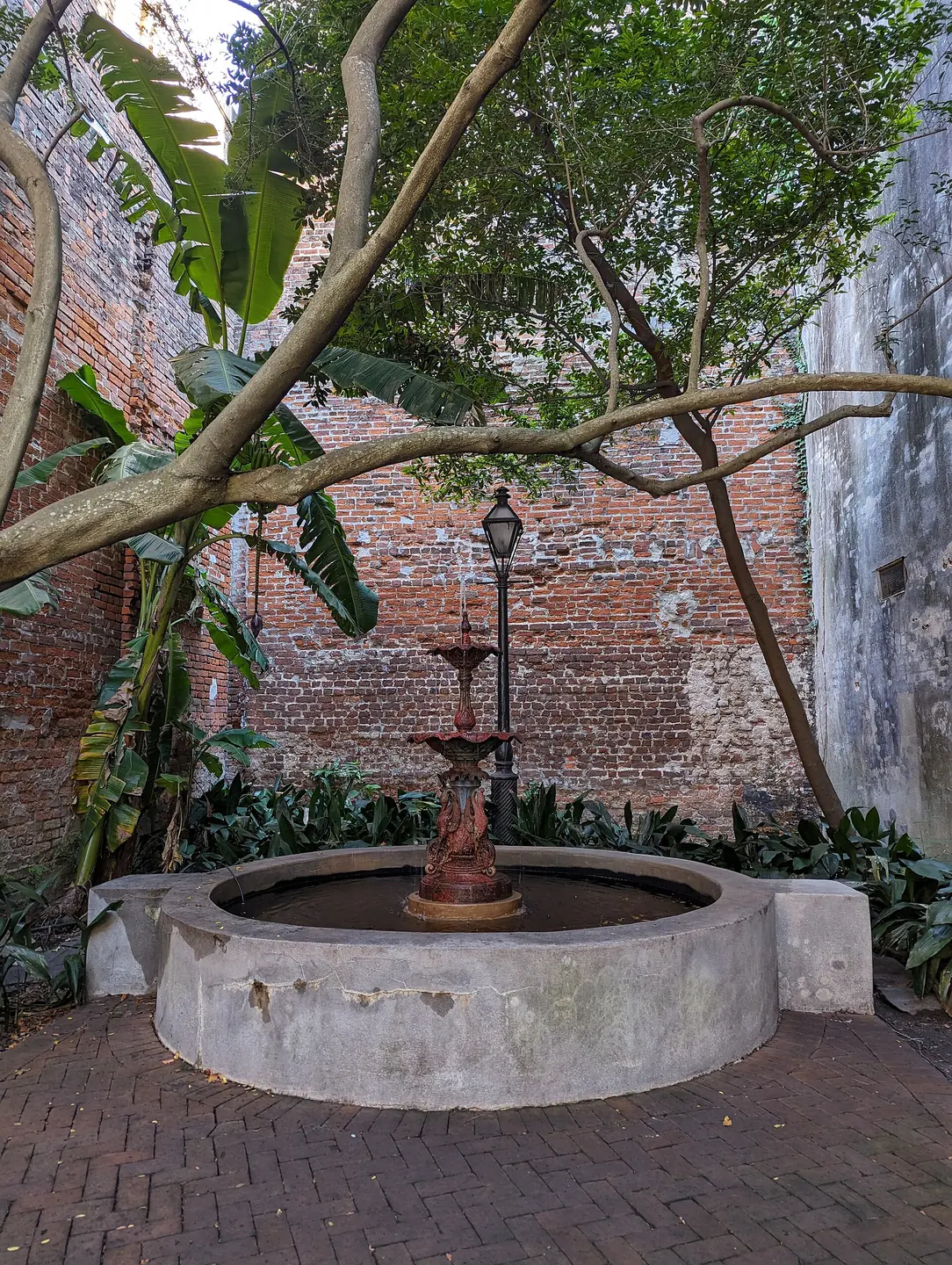 Courtyard fountain at the New Orleans Pharmacy Museum