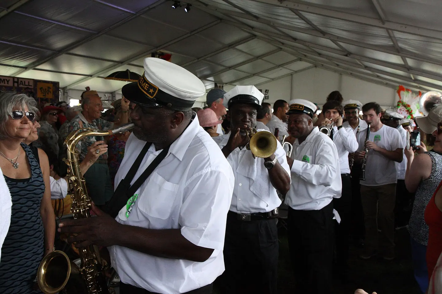 Tremé Brass Band performing at New Orleans Jazz Fest